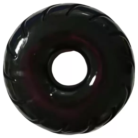 Pulselock Forge - TPE-penisring met zwart wielmotief (19 mm)