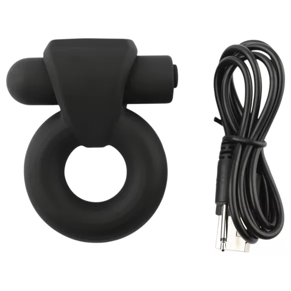 Pulselock Vantr - oplaadbare vibrerende penisring (zwart) - 25 mm