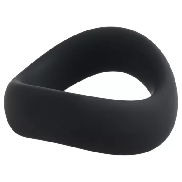 Pulselock Cocktura - gedraaide siliconen penisring (zwart) - 5 cm