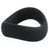 Pulselock Cocktura - gedraaide siliconen penisring (zwart) - 5 cm