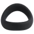 Pulselock Cocktura - gedraaide siliconen penisring (zwart) - 5 cm
