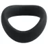 Pulselock Cocktura - gedraaide siliconen penisring (zwart) - 47,5 mm