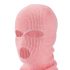 Balaclava - gebreide masker met 3 openingen (roze)