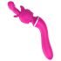 Lonely 2in1 - vibrator en massager - G-spot - 3 opzetstukken - roze