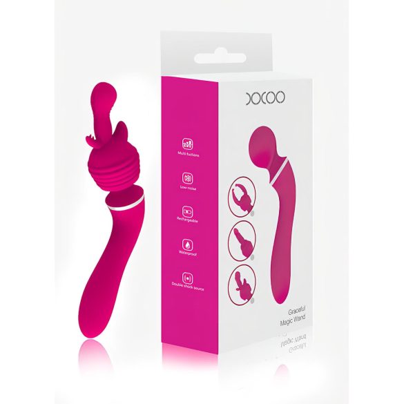 Lonely 2in1 - vibrator en massager - G-spot - 3 opzetstukken - roze