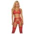 Mapalé - Lingerieset met jarretels (rood)