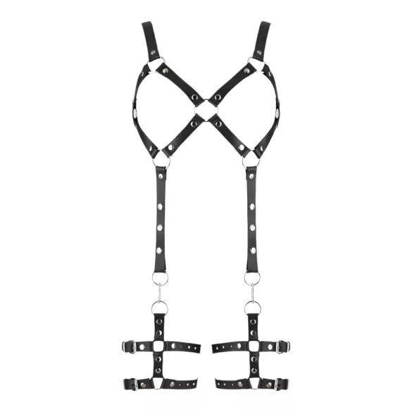 ZADO - leren harnas body - zwart - L/XL