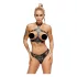 ZADO - leren set met strap-on slipje (zwart) - L/XL