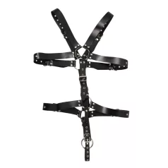 ZADO - zwarte leren heren bodyharnas (S-L)