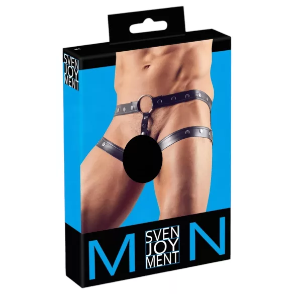 Svenjoyment - penisharnas met cockring - zwart - M/L
