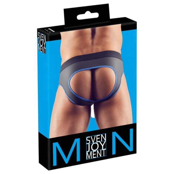 Svenjoyment - open jock onderbroek (zwart-blauw) - L