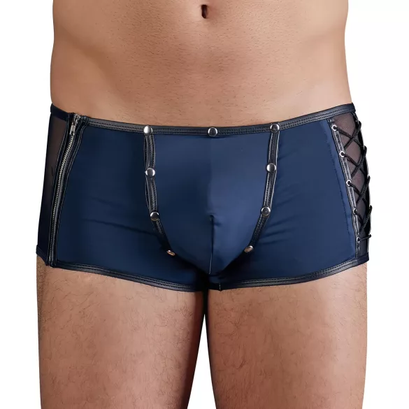 NEK - herenboxer - vetersluiting en netinzet - zwart/blauw - M