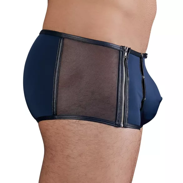 NEK - herenboxer - vetersluiting en netinzet - zwart/blauw - M