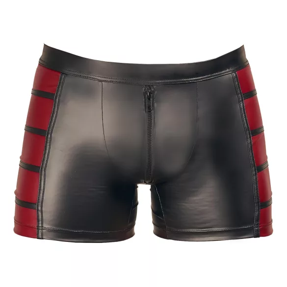 NEK - herenboxer met rits - rood inzetstuk - zwart - L