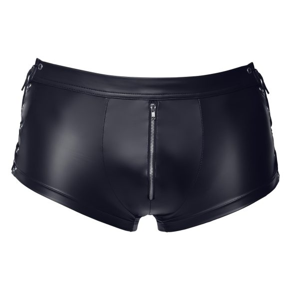 Svenjoyment - boxershort met zijkant vetersluiting - mat - zwart - XL