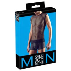 Svenjoyment - heren shirt - netstof - zwart