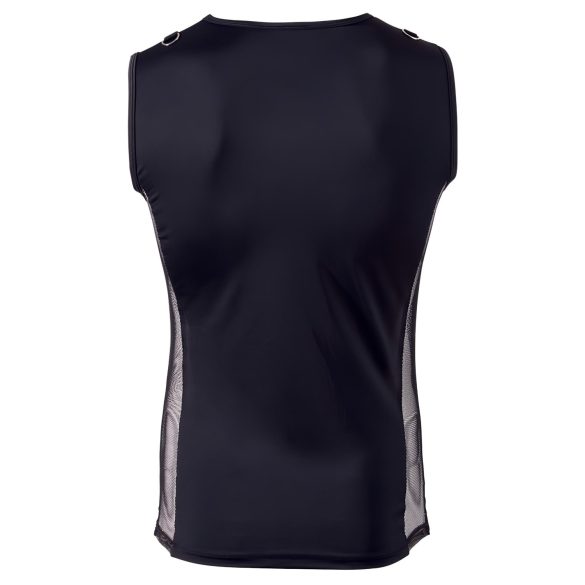 Svenjoyment - heren top met vetersluiting - zwart - XL