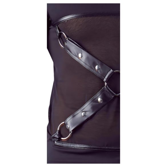 NEK - Kruisband Lange Mouwen Mannen Top (Zwart)