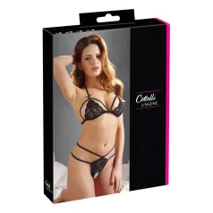 Cottelli - Open bh set - Kant - Zwart