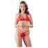 Cottelli - opengewerkt, kanten bh-set (rood) - M