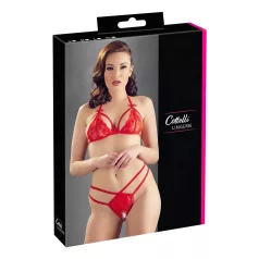 Cottelli - open bh set - kanten - rood - L