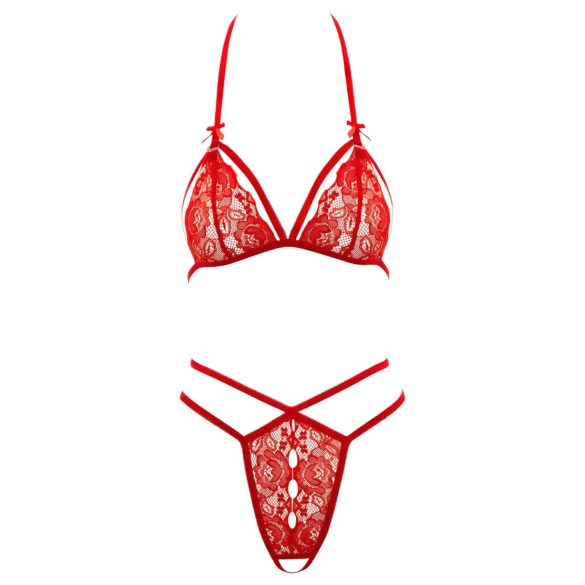 Cottelli - open bh set - kanten - rood - XL