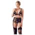 Cottelli Plus Size - Lingerie-set in zwart kant - XXXL
