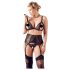 Cottelli Plus Size - Lingerie-set in zwart kant - XXXL