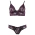 Cottelli - bh set - bloemen kant - paars - XL