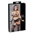 Cottelli Bondage - lingerie set - 5-delig - kant - zwart - XL