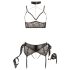 Cottelli Bondage - lingerie set - 5-delig - kant - zwart - XL