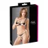 Cottelli - lingerie set - geborduurd en glanzend - zwart