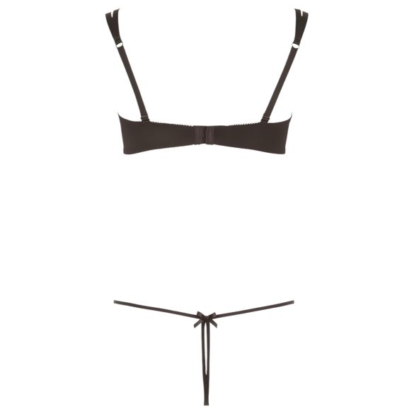 Cottelli - lingerie set - geborduurd en glanzend - zwart
