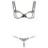 Cottelli - Glinsterend geborduurde bh-set (zwart) - M