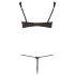 Cottelli - Glinsterend geborduurde bh-set (zwart) - M