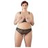 Cottelli Plus Size - bh set met parels - zwart