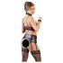 Cottelli Bondage - Glanzend kanten lingerie set (4-delig) - XL