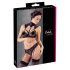 Cottelli - Kanten BH-set met kraag (zwart) - 85C/L