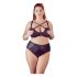 / Cottelli Plus Size - Kruisband BH en slip (zwart)