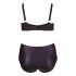 / Cottelli Plus Size - Kruisband BH en slip (zwart)