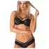 Obsessive - bh set - kant bloemenprint - zwart