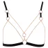 Cottelli - bodyharnas met kettingen - 2-delig - zwart - L