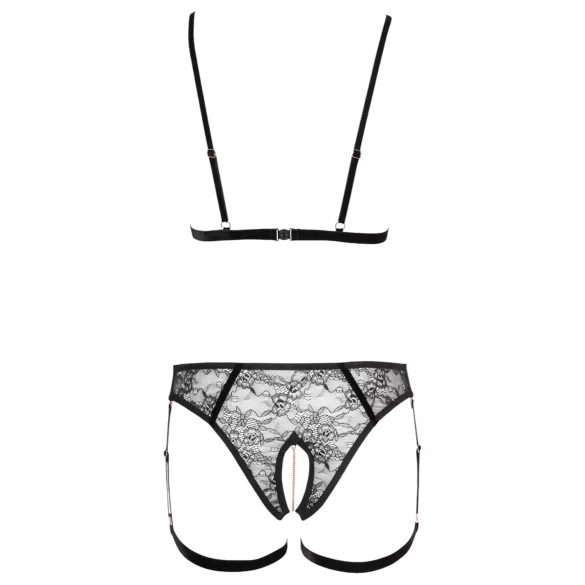 Cottelli - bodyharnas met kettingen - 2-delig - zwart - L