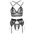 Abierta Fina - lingerie set - kant - zwart