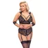 Cottelli Bondage Plus Size - kanten beha set (zwart)
