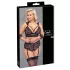 Cottelli Bondage Plus Size - kanten beha set (zwart) - 4XL
