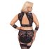 Cottelli Bondage Plus Size - kant-en-bh set (zwart) - 4XL