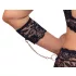 Cottelli Bondage Plus Size - kanten beha set (zwart) - 4XL