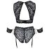 Cottelli Bondage Plus Size - kant-en-bh set (zwart) - 4XL