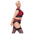 /Cottelli Bondage Plus Size - kanten beha set (rood)